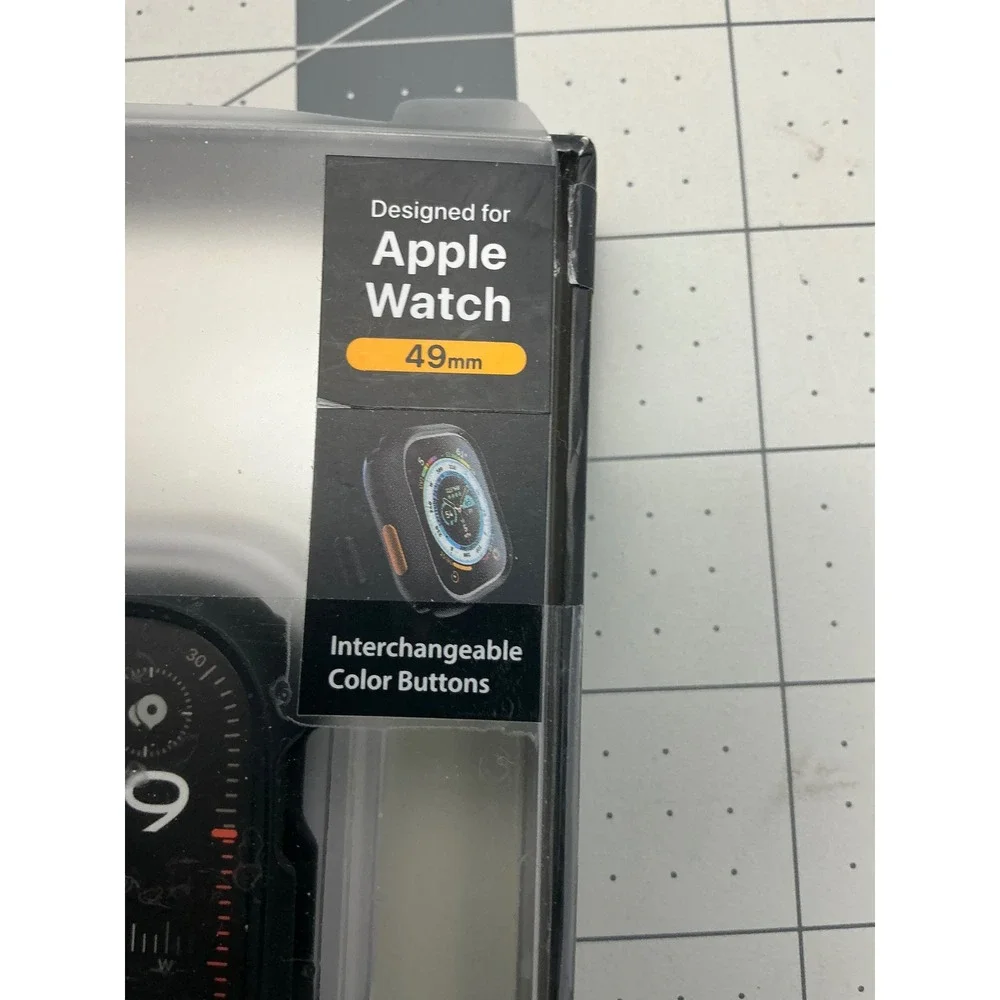 Mageasy Skin Apple Watch Protective Case 49mm Black TPU Shockproof Ultra Ultra 2