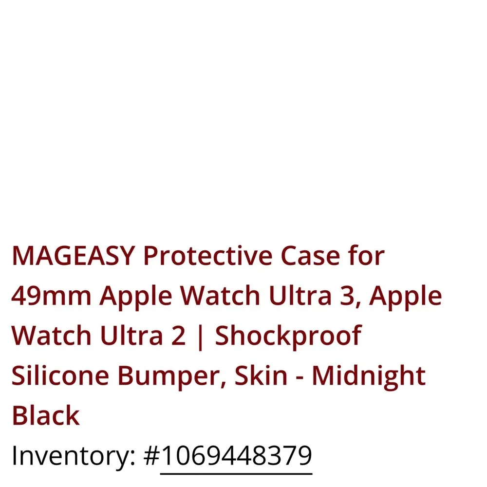 Mageasy Skin Apple Watch Protective Case 49mm Black TPU Shockproof Ultra Ultra 2
