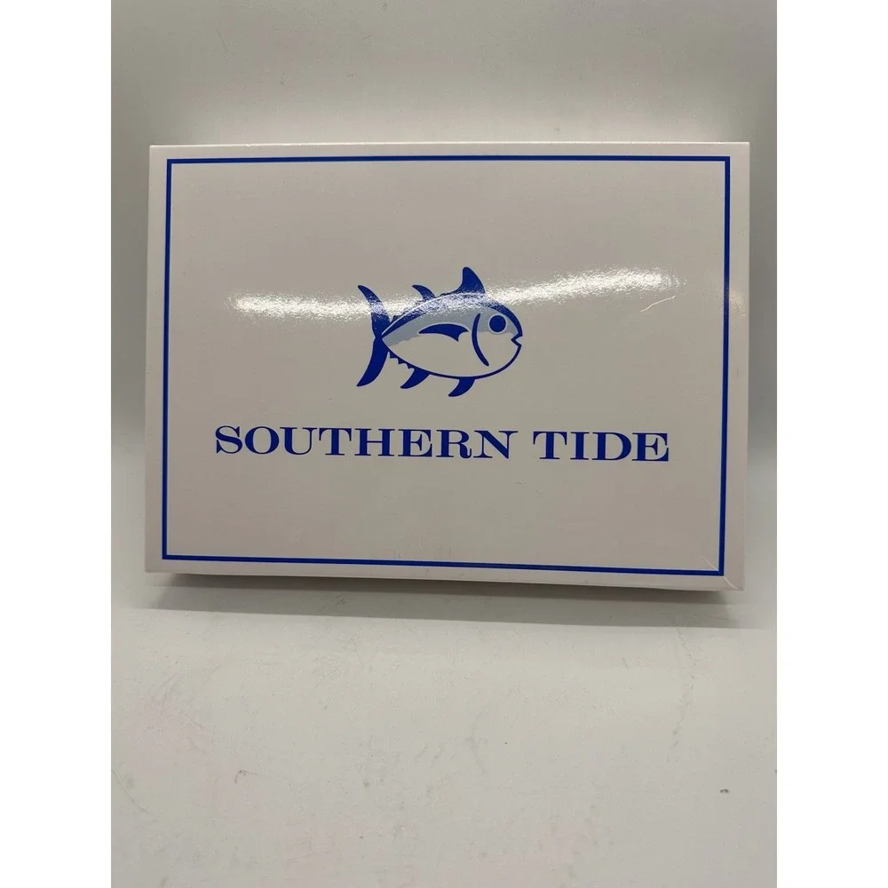 Southern‎ Tide Passport Holder & Luggage Tag Set Navy Blue Stripe Gift Box