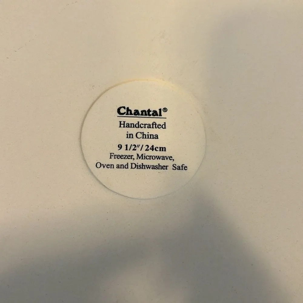 Chantal White Stoneware Deep Dish Pie Dish Pie Plate