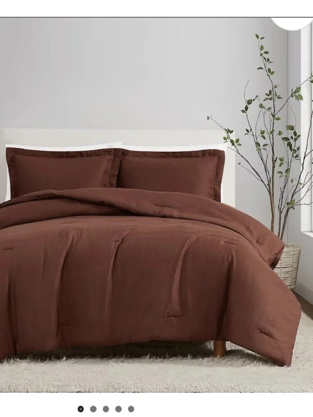 Chocolate Brown Comforter Set - 100%Cotton