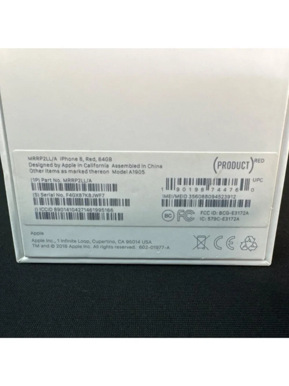 Apple empty box