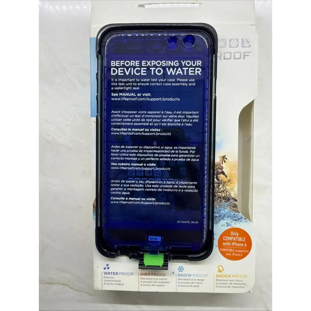 LifeProof Nuud Waterproof Dirtproof Series Case For iPhone 6- Black Open Box