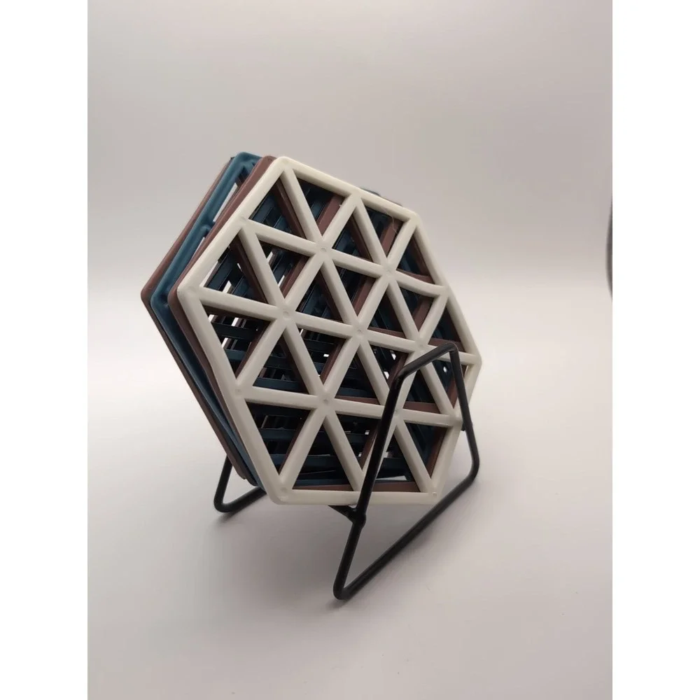 Silicone Coaster‎ Set With Stand