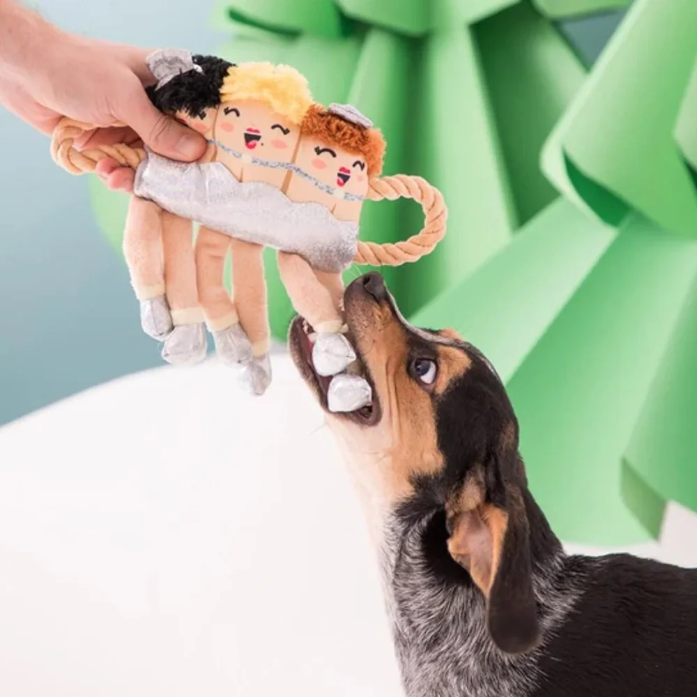 Bark Holiday Spectacular Dancers Plush Dog Toy