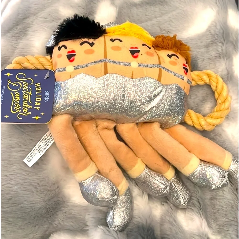 Bark Holiday Spectacular Dancers Plush Dog Toy