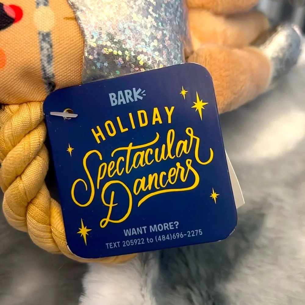 Bark Holiday Spectacular Dancers Plush Dog Toy