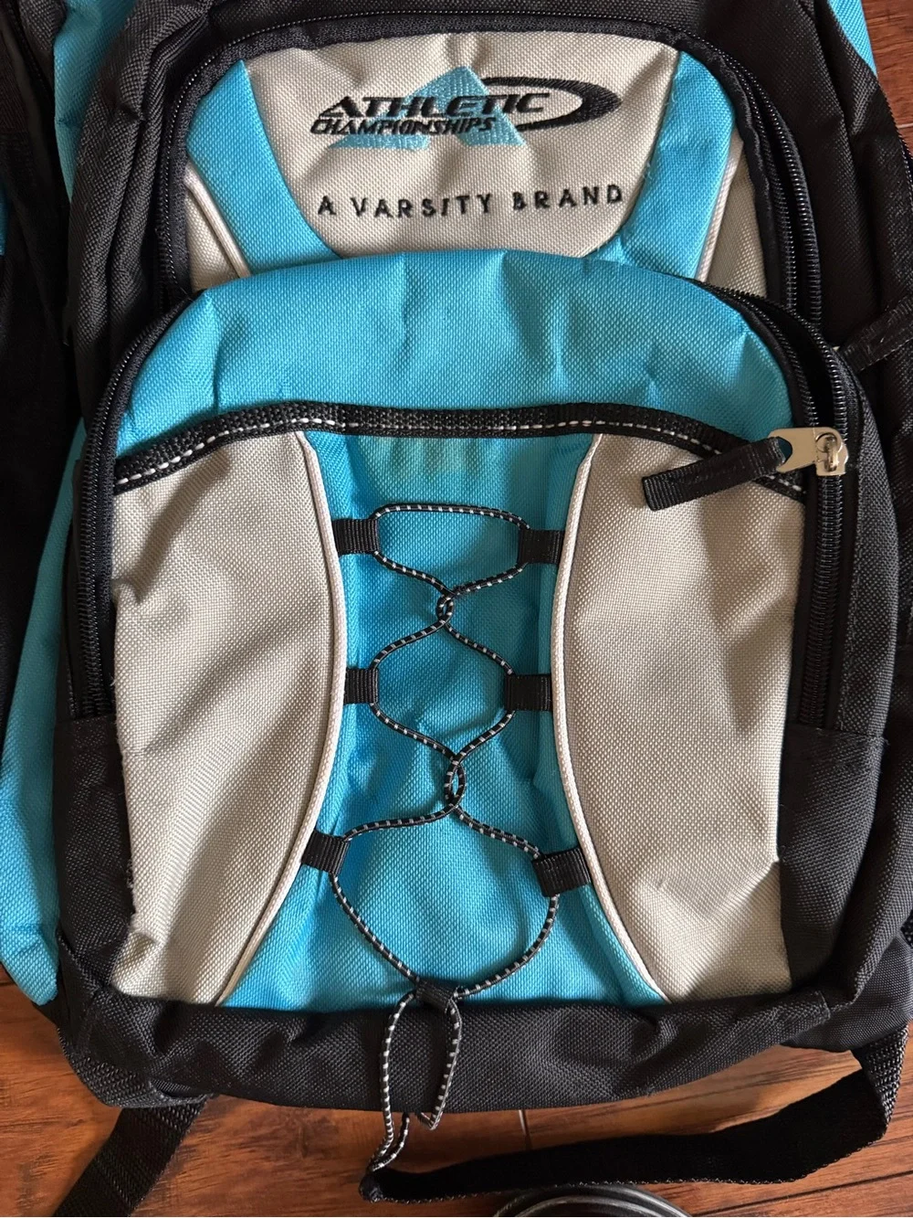Athletic Works Men's Black, Blue and Gray Multi-Compartment Backpack