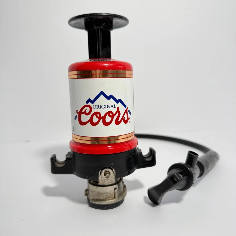 Vintage Coors 1992 Original Beer Keg Party Pump Manual Hand Tap Dispenser Red