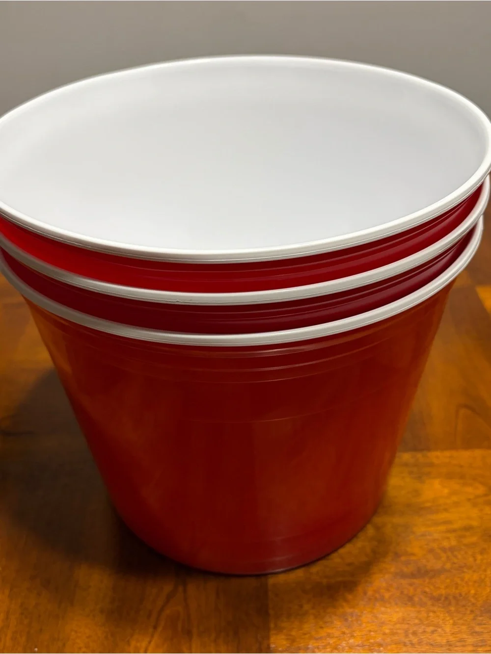 3 Red Party Buckets – Candy Buffet, Events, Classroom Decor