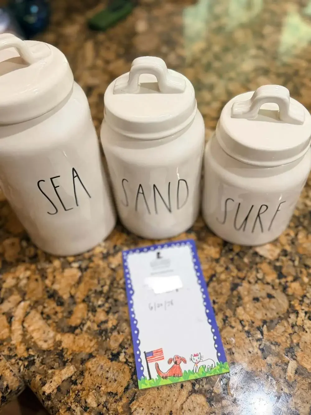 Rae Dunn Artisan Collection Sea, Sand, and Surf Canister Set