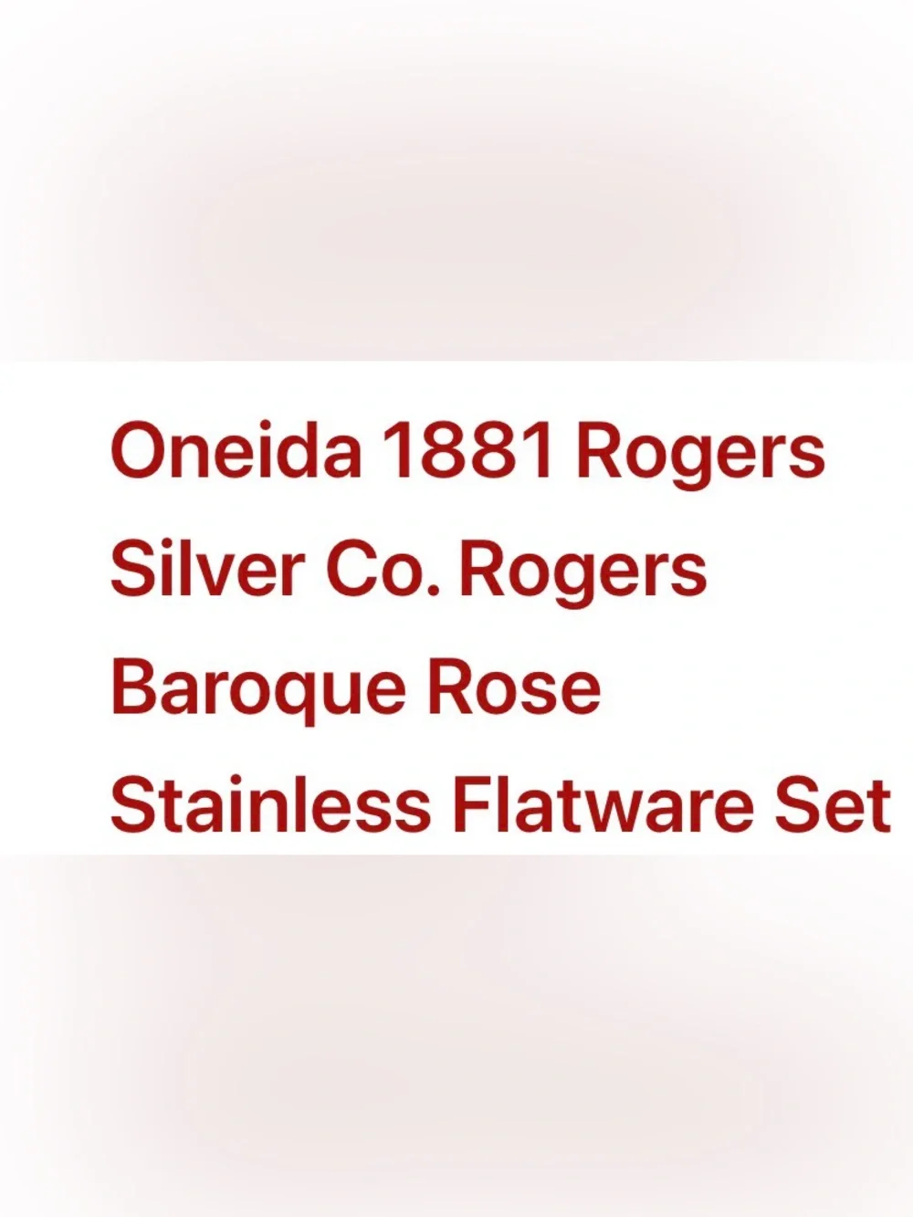Oneida matching flatware