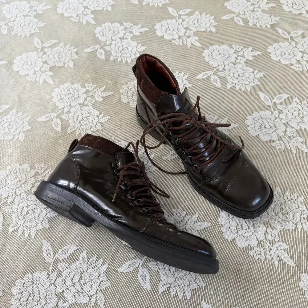 Vintage Gucci Leather Hiking Boots EU 40 / US 7-7.5 Mens