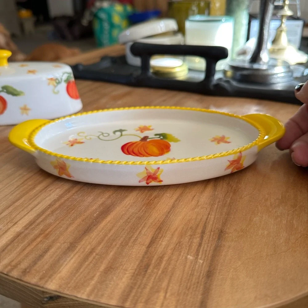 Temptations Pumpkin Butter Dish with Lid