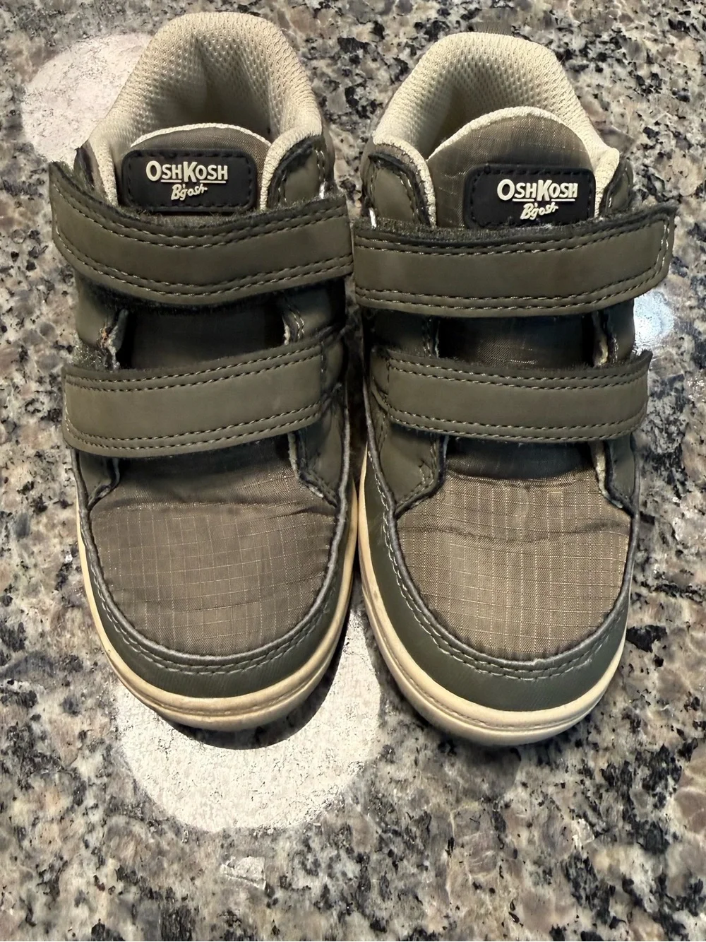 OshKosh B'gosh Olive Green Double Velcro Kids Sneakers