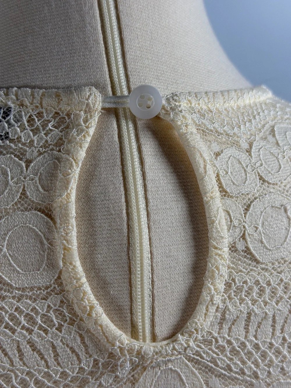 Anthropologie button lace reads