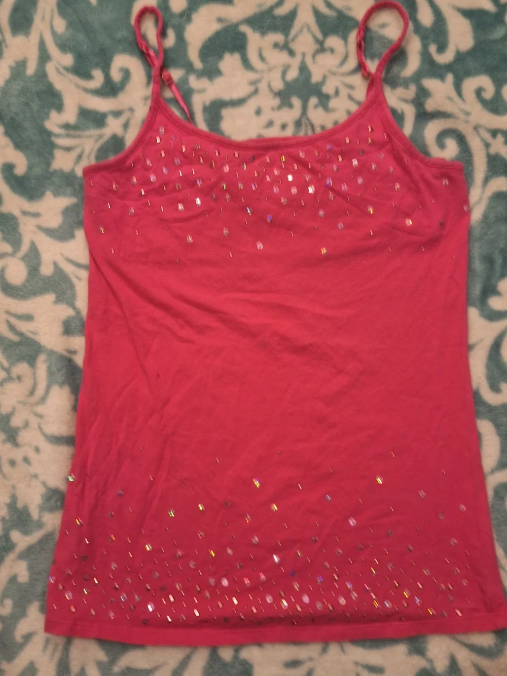 Girls Sparkle Cami Tank Top - Pink