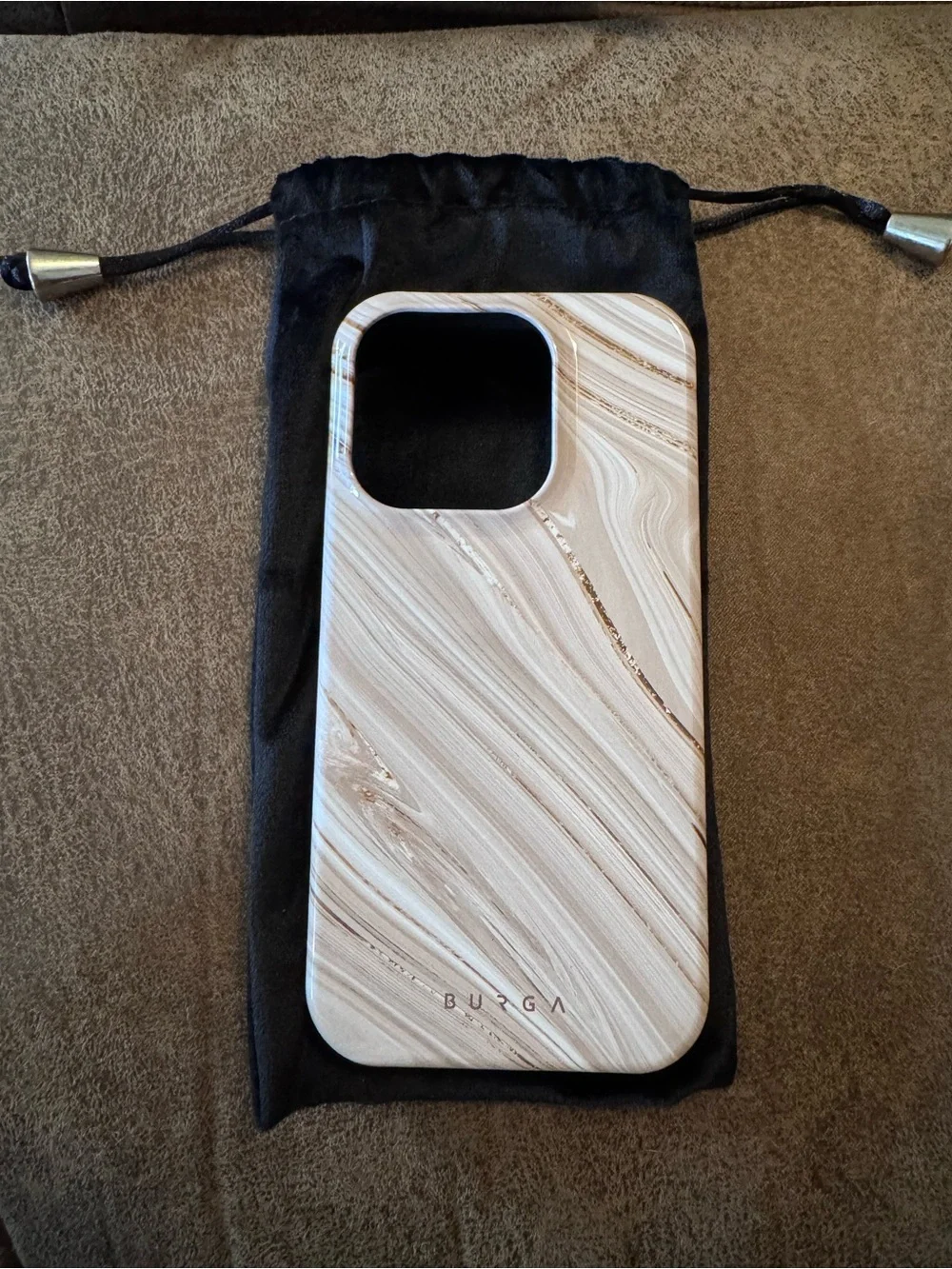 Burga Beige Marble Phone Case - Marble Beige iPhone 15 Pro