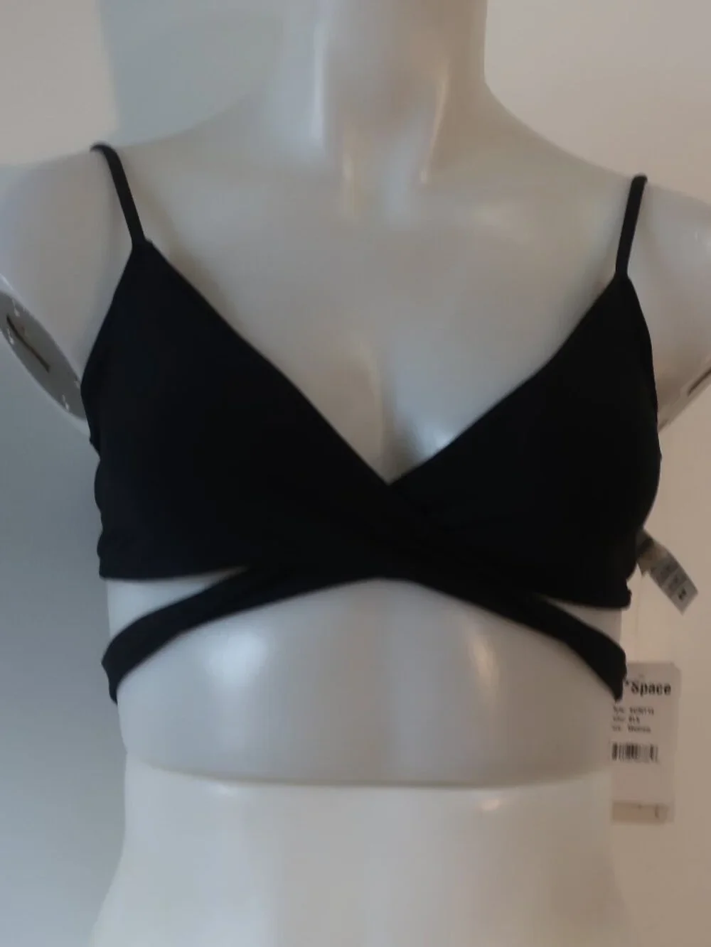 NWT Womens L*Space x Monica Wise Chloe Black (Item- 78) Swimwear Bikini Top M