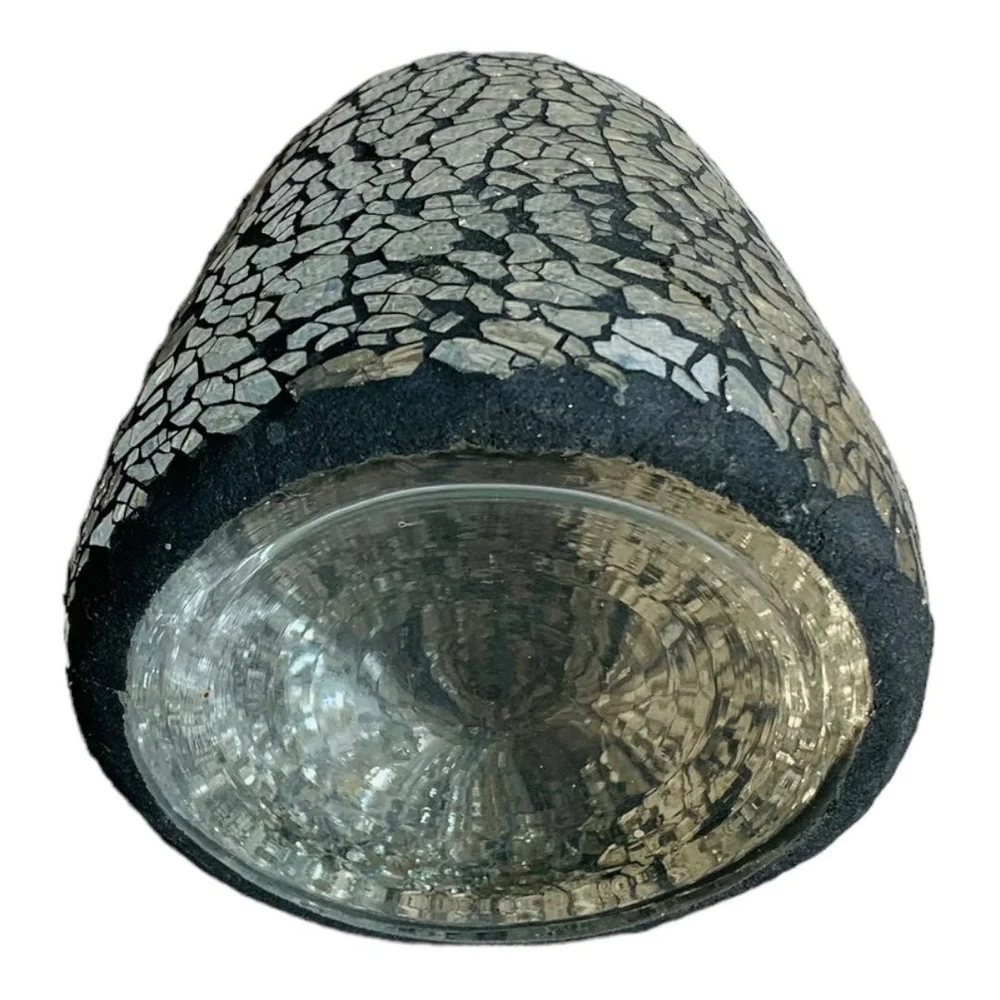 Amber mosaic glass