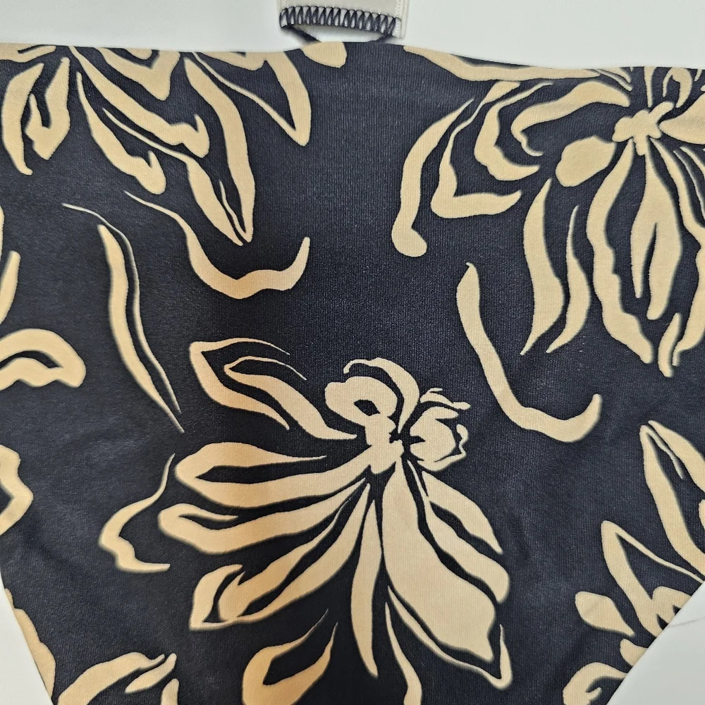 ​NWT L*Space Camacho Mystic Magnolia Ribbed Floral Bikini Bottom Size XS US 4