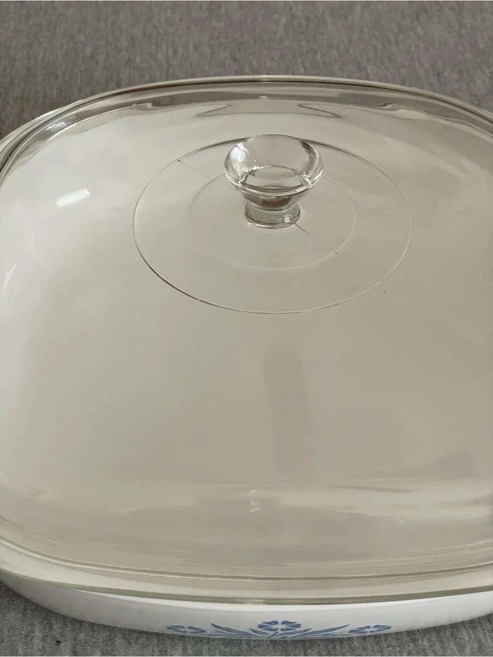 Vtg Corning Ware Blue Cornflower 10in P-10B Casserole Dish with Pyrex Lid - B-27