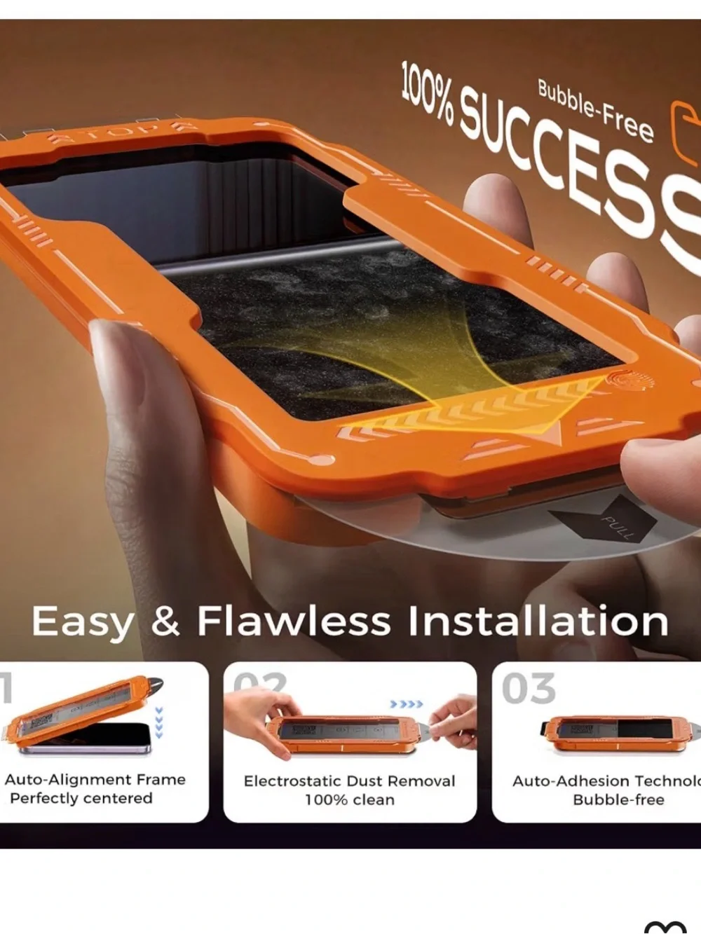 Never Break screen protector for iPhone 17 /2PACK military grade protection NEW