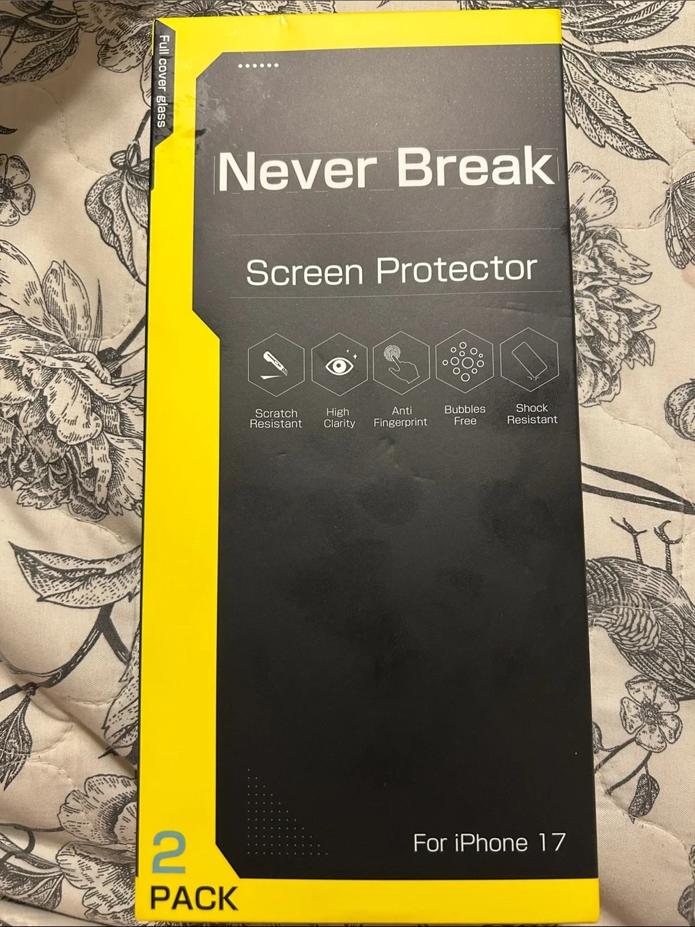 Never Break screen protector for iPhone 17 /2PACK military grade protection NEW
