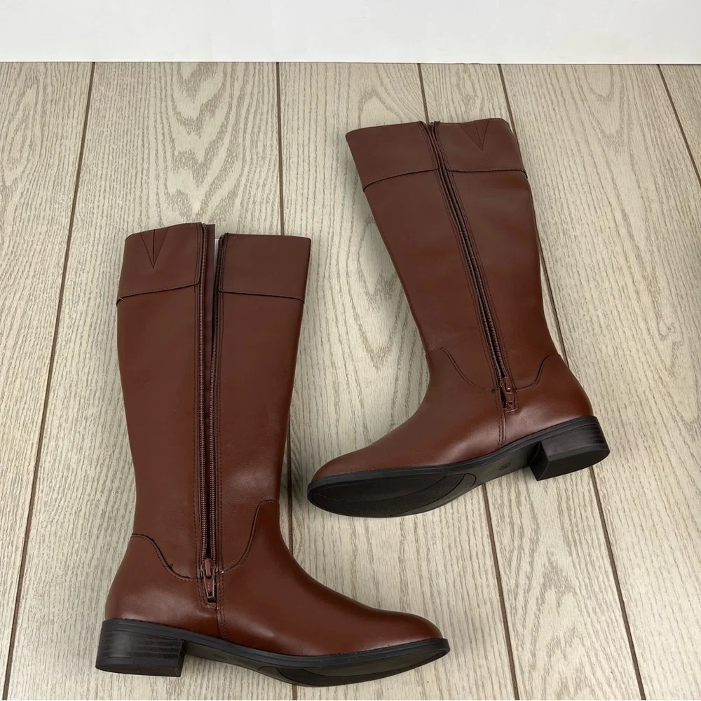 Karen Scott cognac boots tall