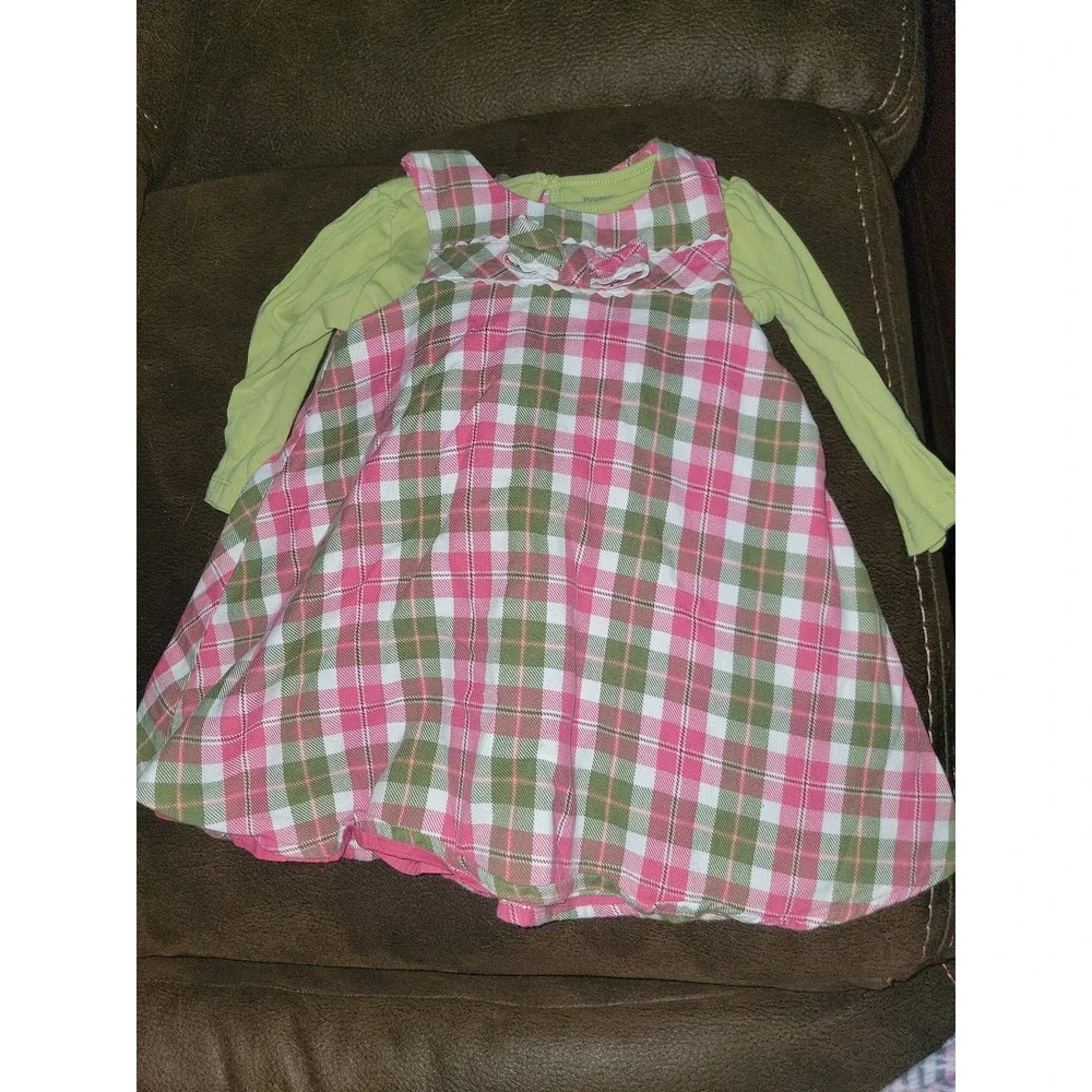 Gymboree gingerbread girl‎ top and plaid dress size 12 18 months