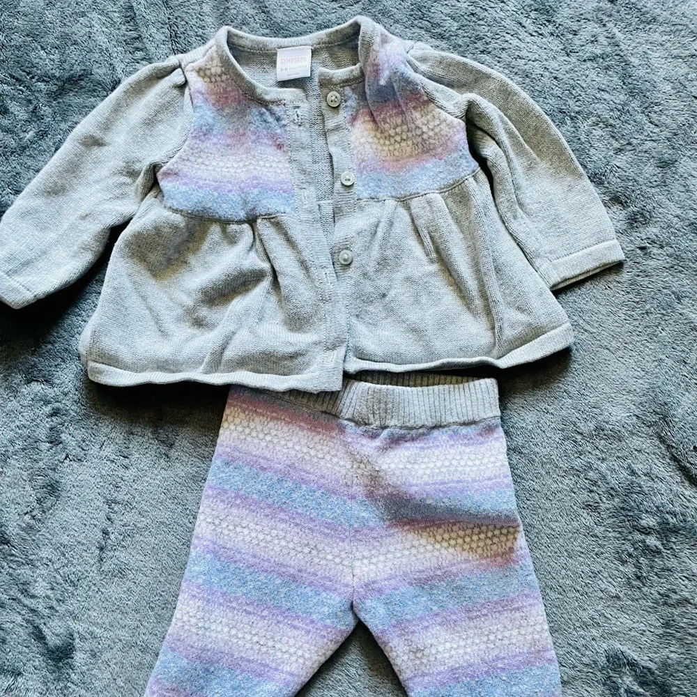 Gymboree matching knit set size 3-6M