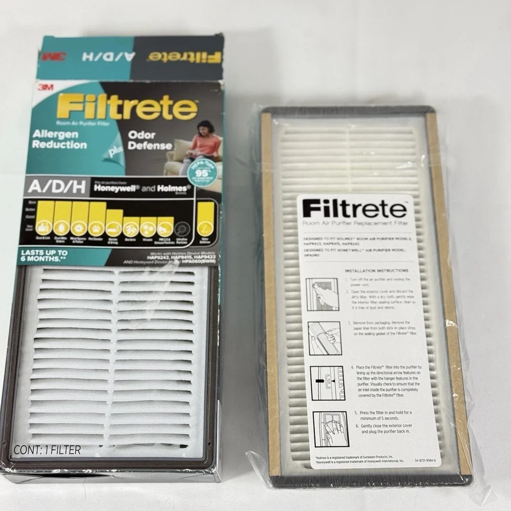 3M‎ Filtrete A/D/H Allergen Reduction Plus Odor Reduction HEPA Type 95% Filter