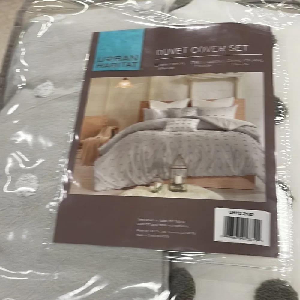 URBAN HABITAT Brooklyn Jacquard Cotton 5-Pc. Duvet Cover Set NIB Twin XL