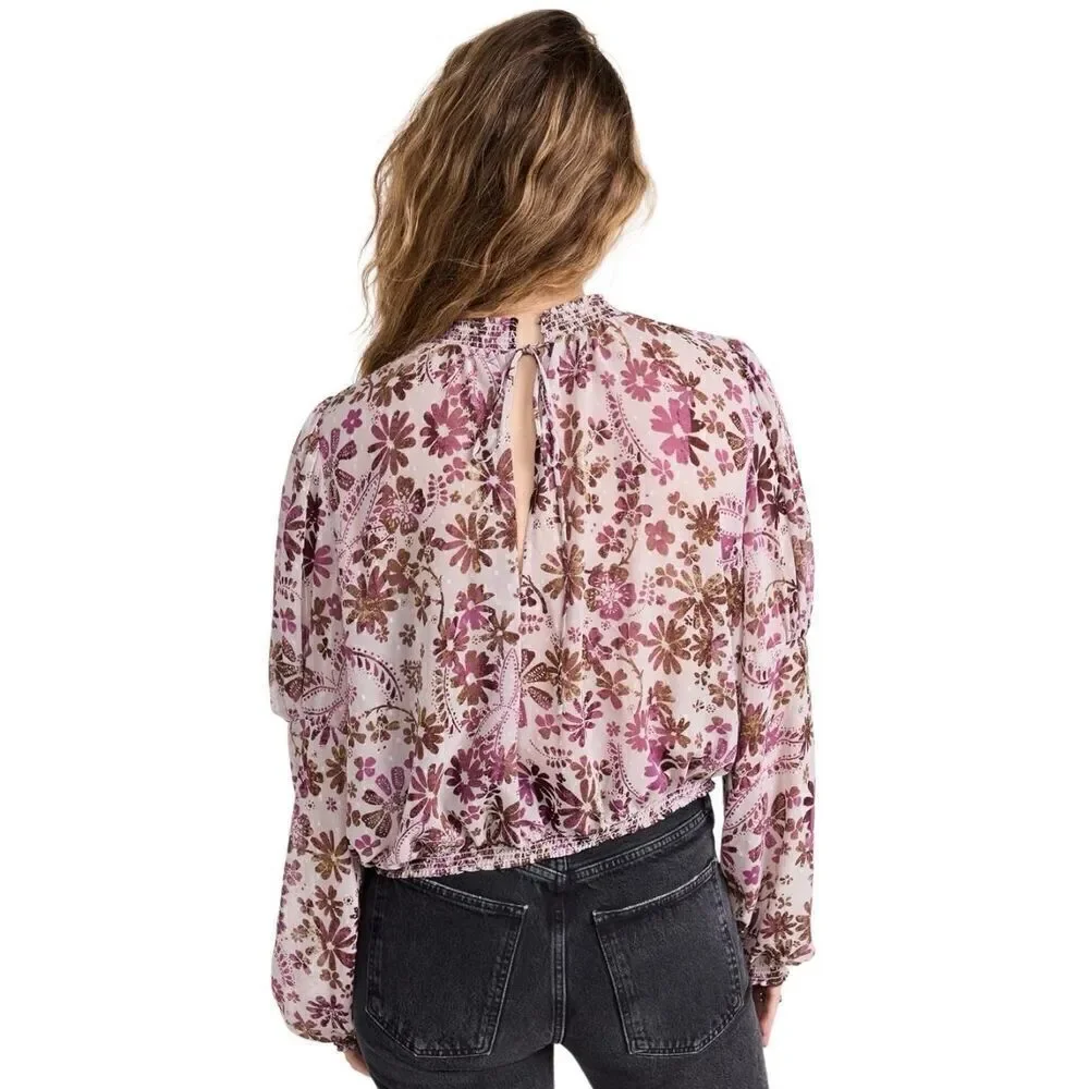 Free People printed flocked print