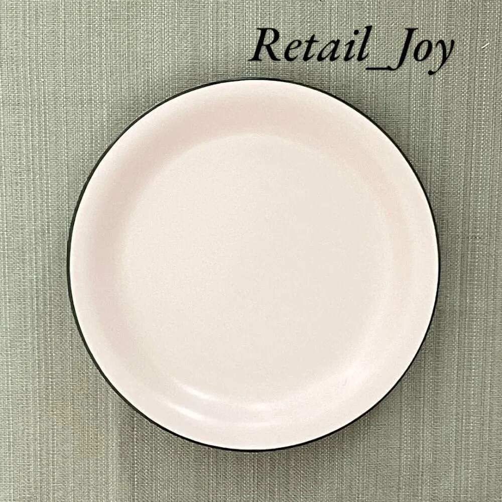 IKEA VINTERFINT Off White Side Plate with Green Trim 8