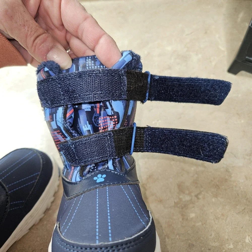 Nickelodeon Paw Patrol Snow Boots Boys Size 9 Blue Chase‎ Marshall Warm Winter
