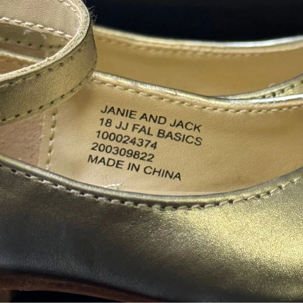 Janie and Jack metallic gold