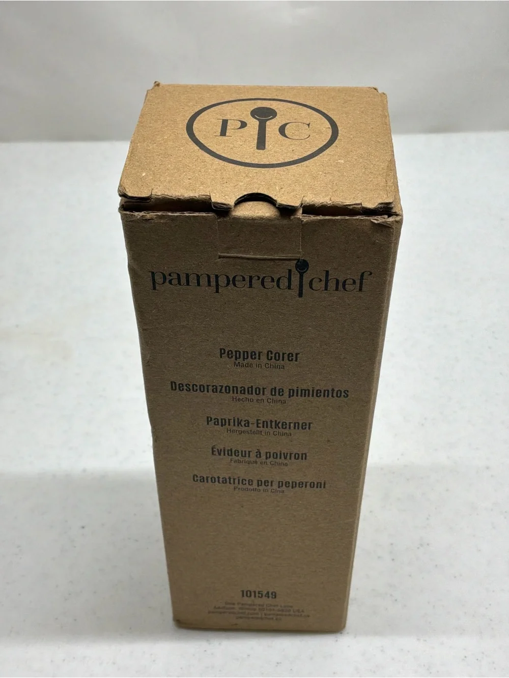 Pampered Chef chef brown kitchen