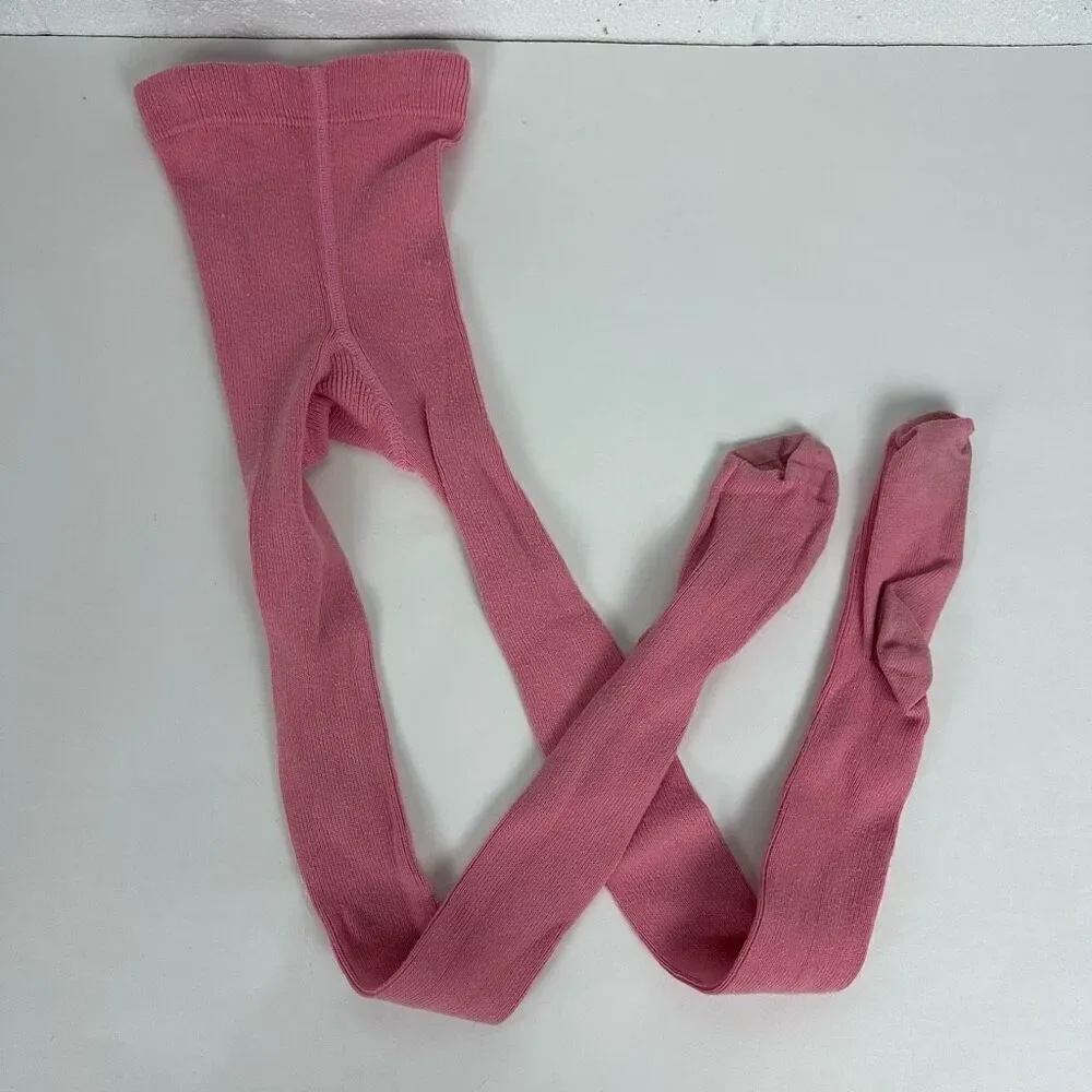 Hanna Andersson Girls Pink Footed Tights size 120 / 6