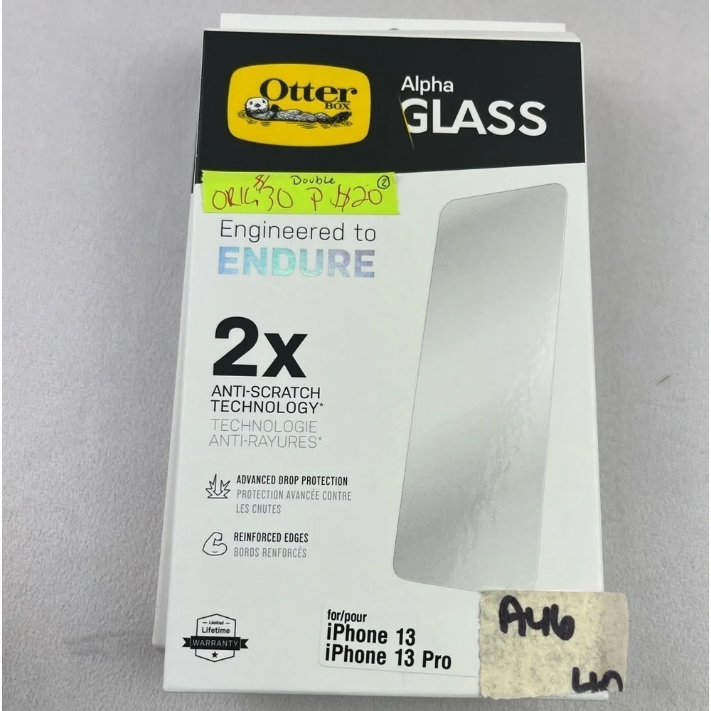 NIB‎ OtterBox Alpha glass screen protector Iphone 13, Iphone 13pro