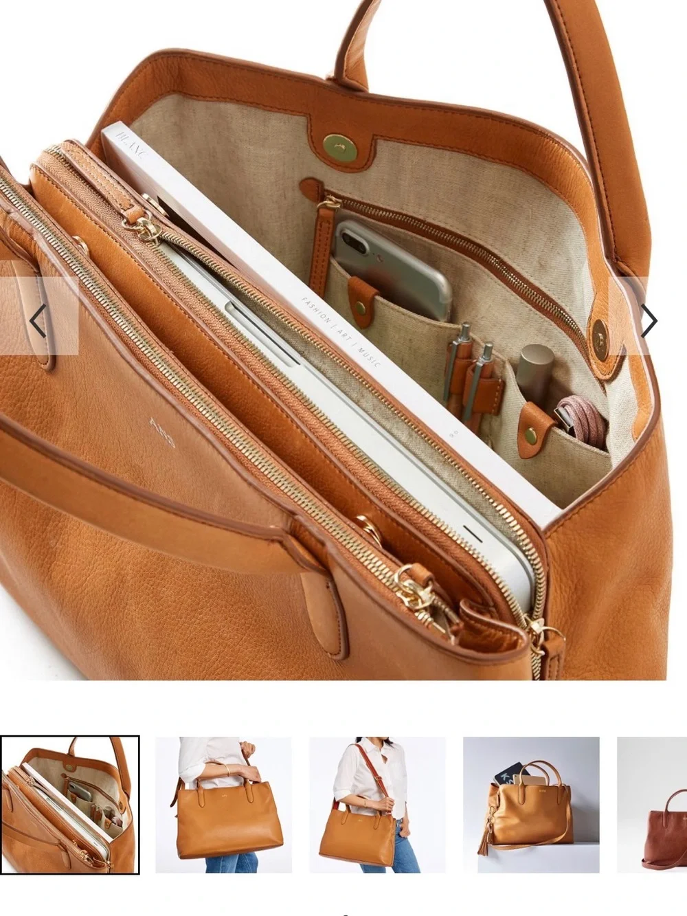Mark & Graham structured leather