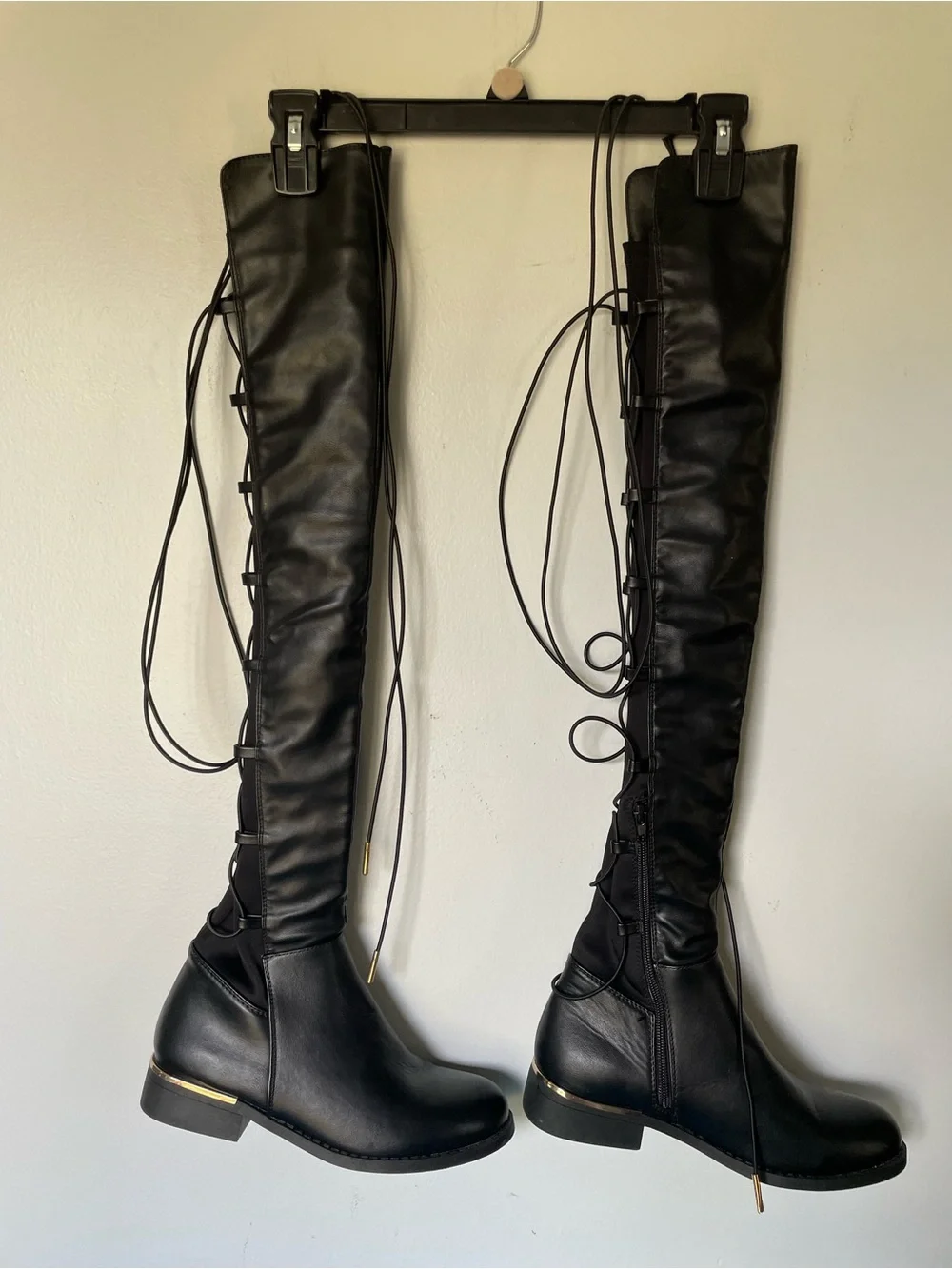 Venus Women’s Over-the-Knee Faux Leather Boots, Size 7