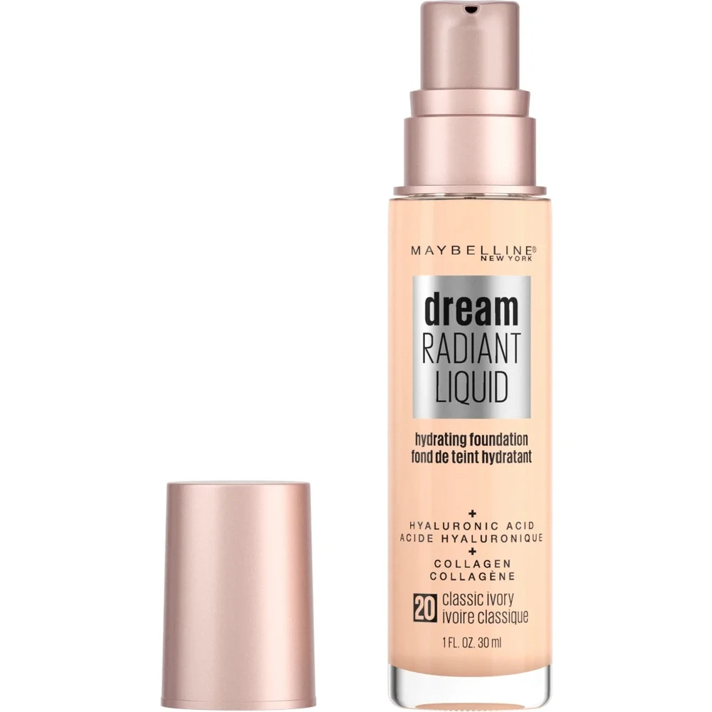 2 x Maybelline Radiant Liquid Medium Coverage Foundation, 20 Classic Ivory