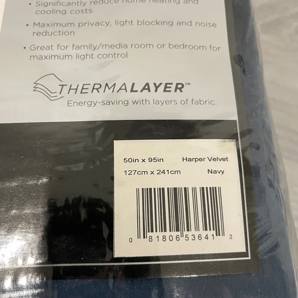 Eclipse Absolute Zero 100% Blackout Velvet One Rod Back Tab Panel
