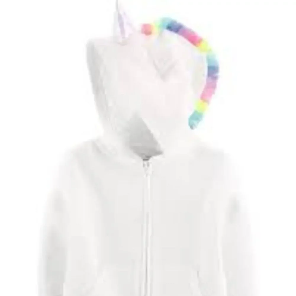 Oshkosh White Unicorn Glitter Hoodie for Baby Girl 12 Months
