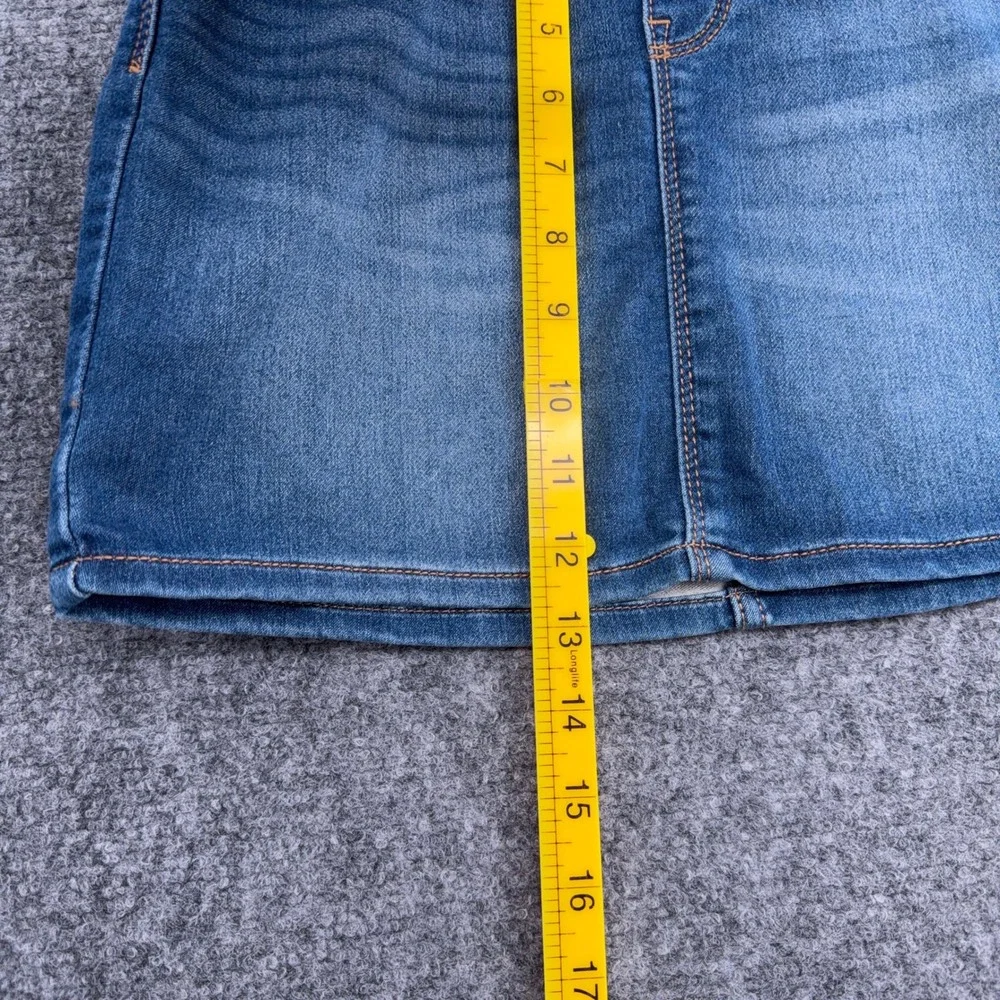 GAP Kids Girls Denim A‎ Line Skirt Elastic Waist Drawstring Blue Size L