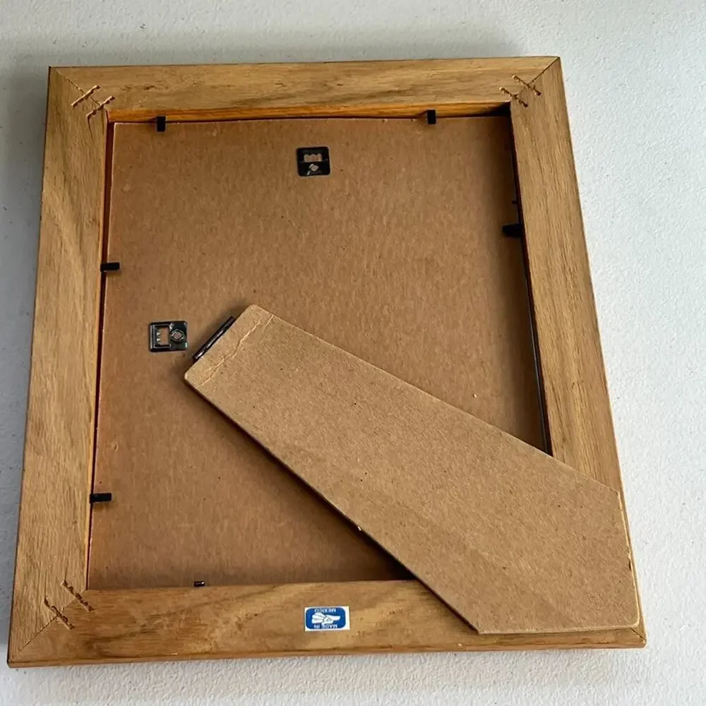 Picture Photo Frame Wooden Brown Medium Stain with Glass 6
