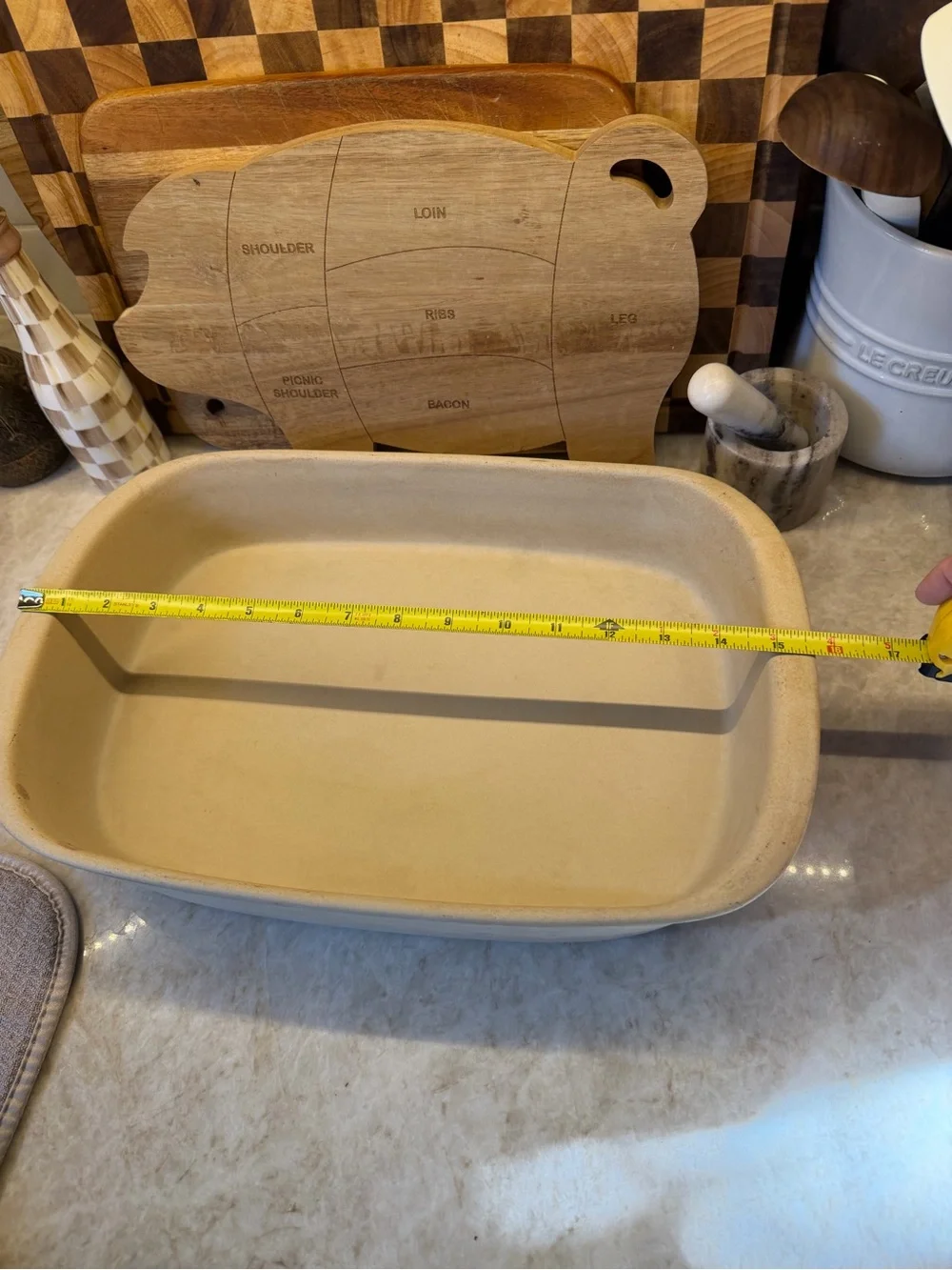Pampered Chef Large rectangular stoneware baker