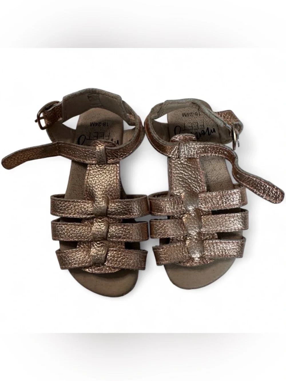 Monkey Feet Metallic Gladiator Sandals