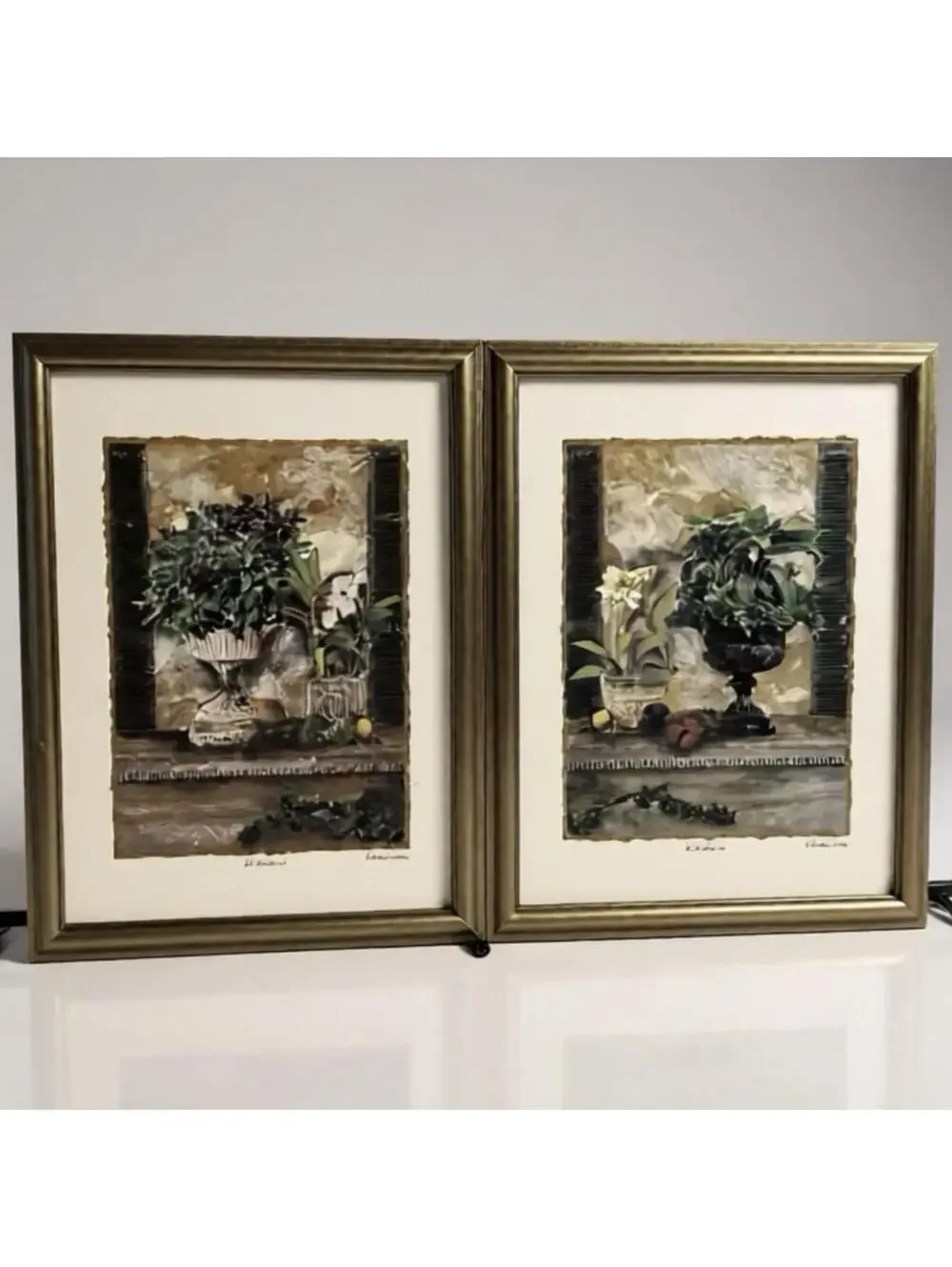 Pair of Framed Still Life Art Prints by C. Winterle Olson